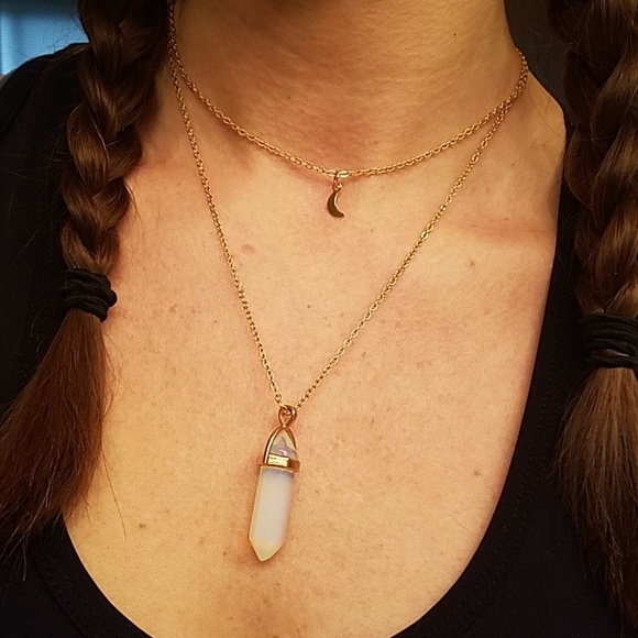 Moon Chakra Jewelry - 💥NWT Opalite moon stone necklace